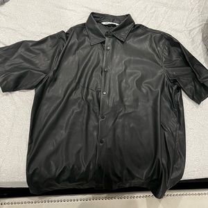 Zara leather shirt